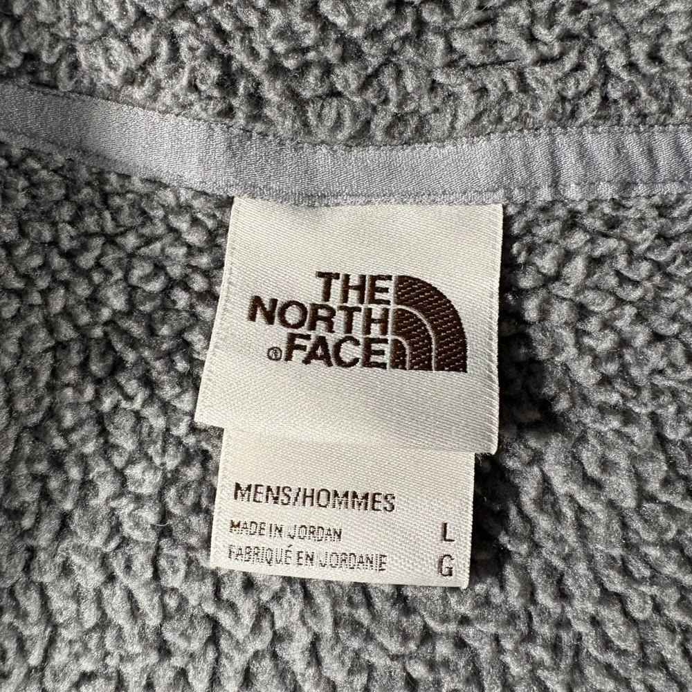 The North Face Gordon Lyons Fleece Vest Mens Large Gray Full Zip NF0A47FA